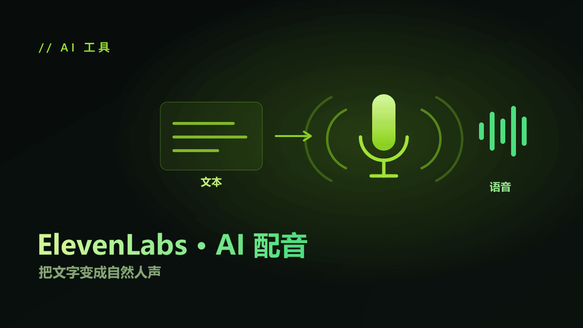 ElevenLabs 怎么用？AI 配音与语音合成入门指南