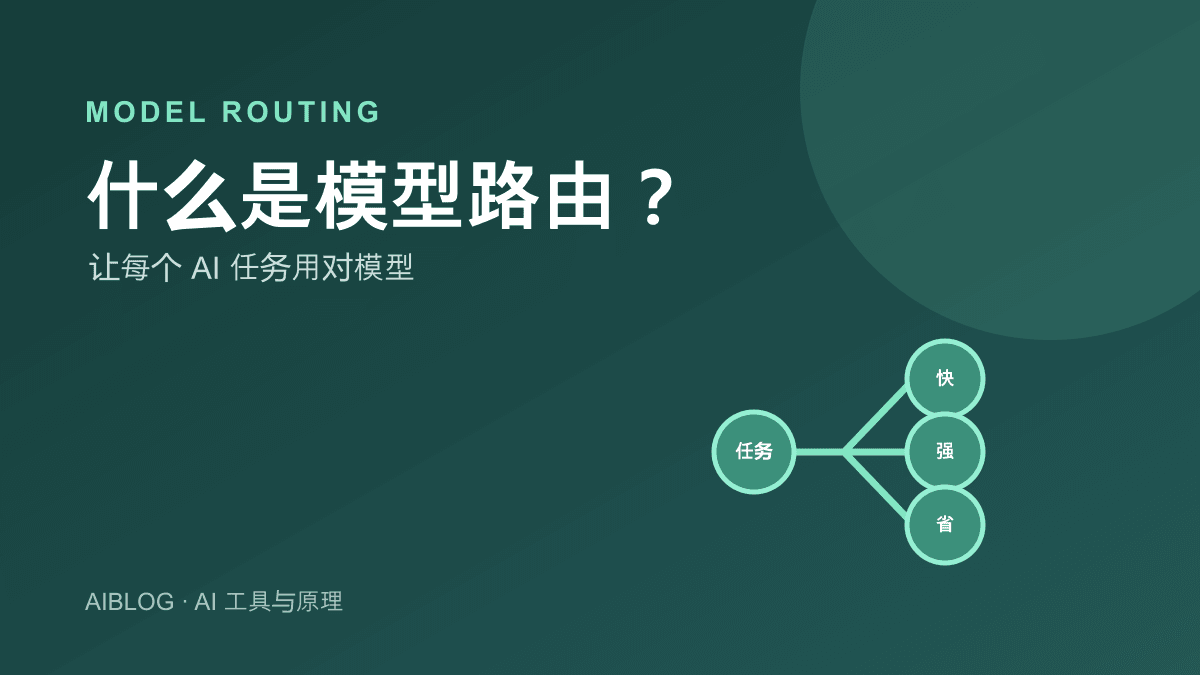 什么是模型路由？让每个 AI 任务用对模型